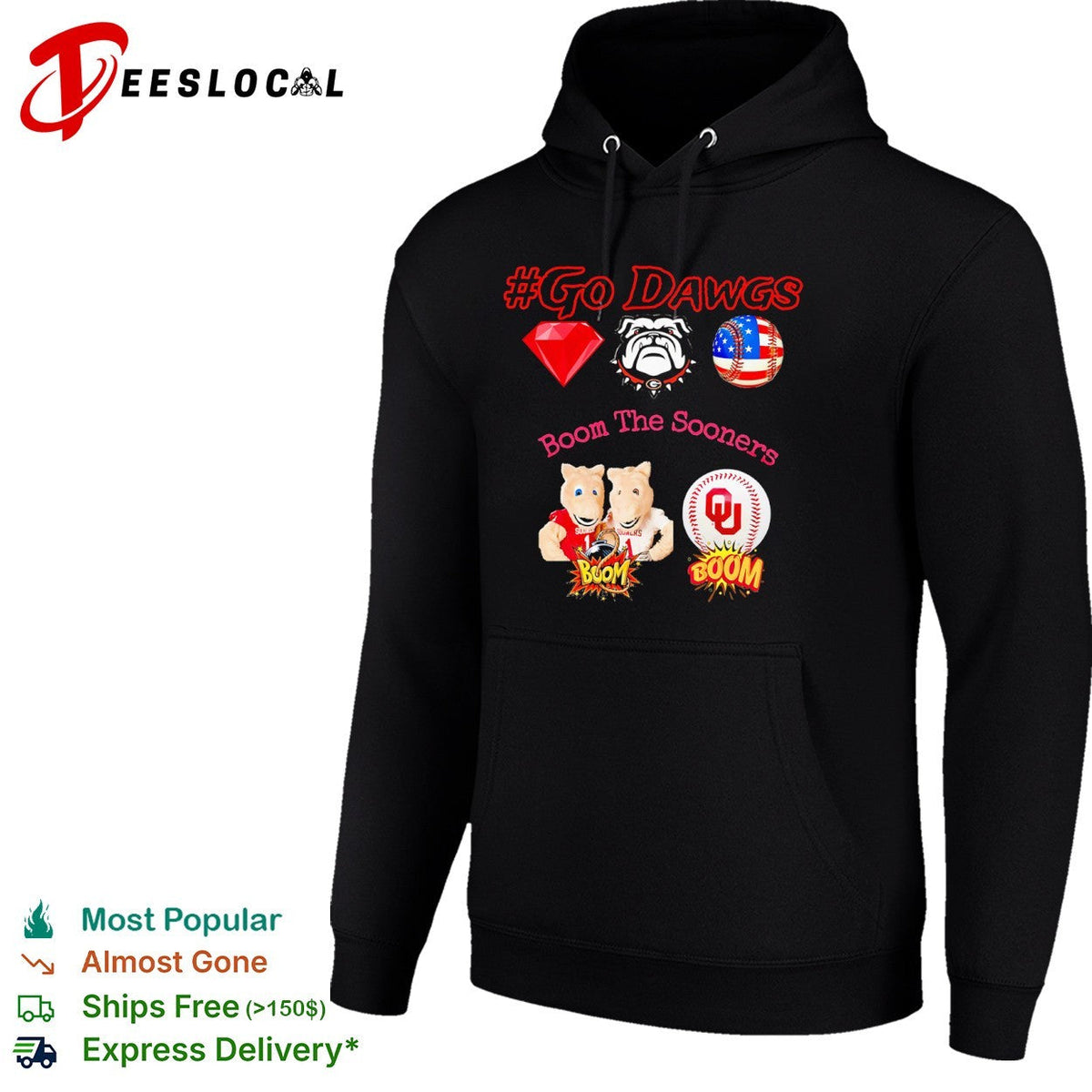 Go Dawgs Georgia Bulldogs Boom the Oklahoma Sooners shirt Unisex