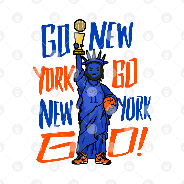 Go New York Go Statue Of Liberty Knicks Basketball T Shirt Unisex
