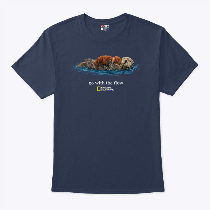 Go With The Flow Otter T Shirt Unisex