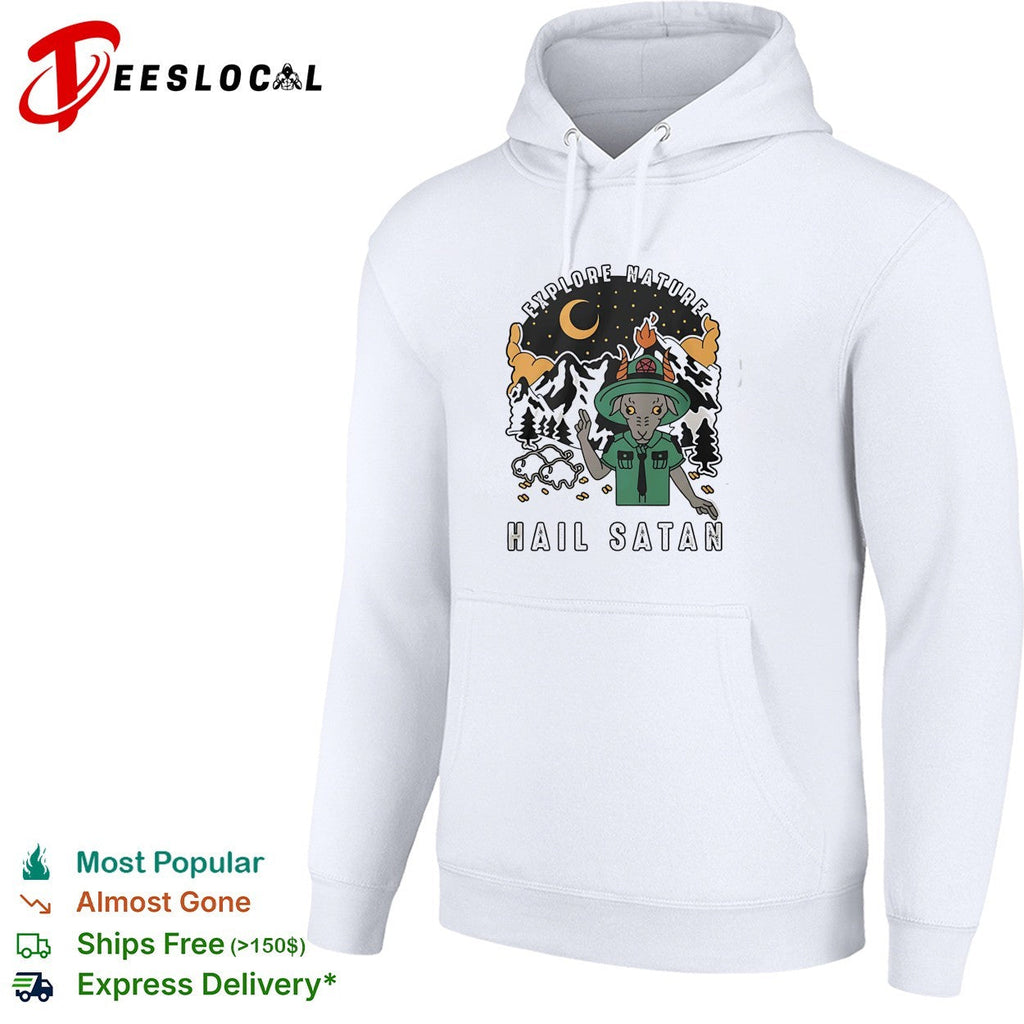 Goat scout pointing explore nature hail satan shirt Unisex
