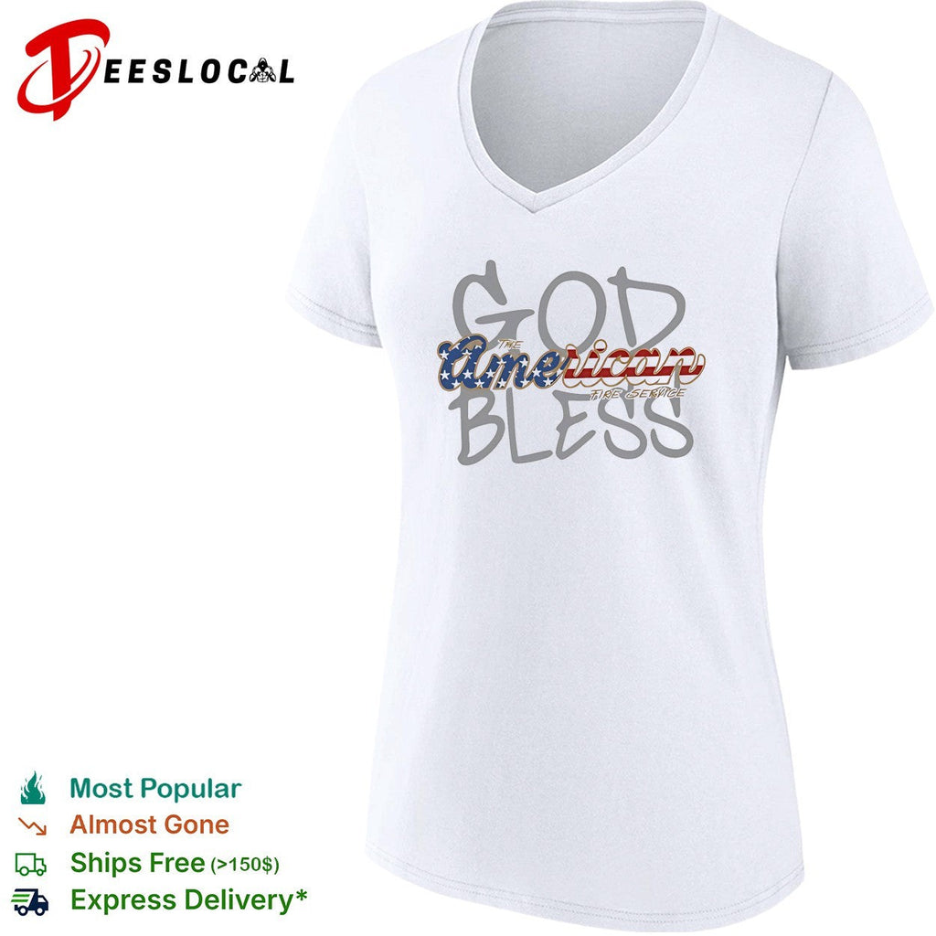 God Bless The American Fire Service USA flag shirt Unisex