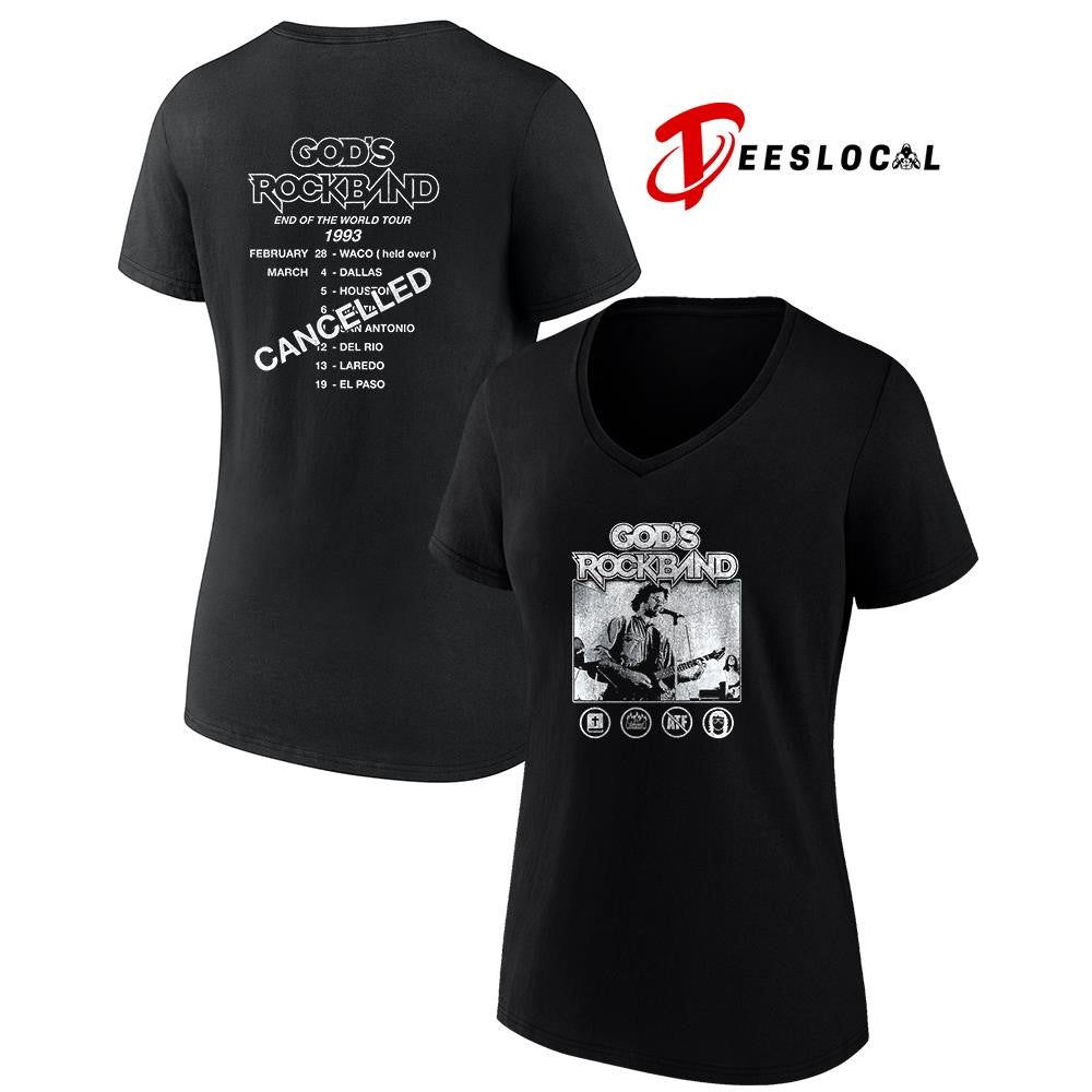 God’s Rockband David Koresh end of the world tour 1993 graphic shirt Unisex