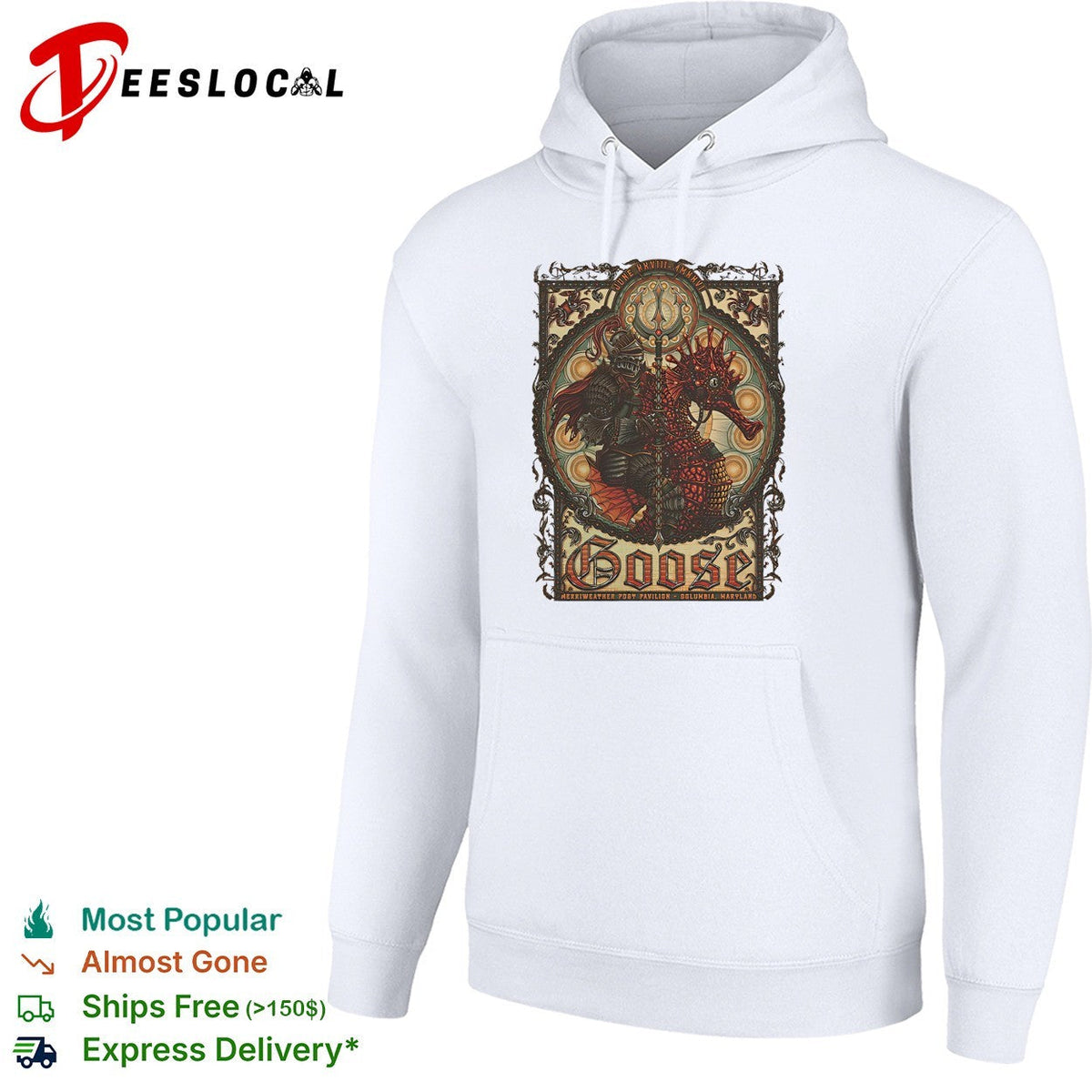 Goose Columbia Maryland at Merriweather Post Pavilion On June 28 2026 A Knight of the Seven Seas shirt