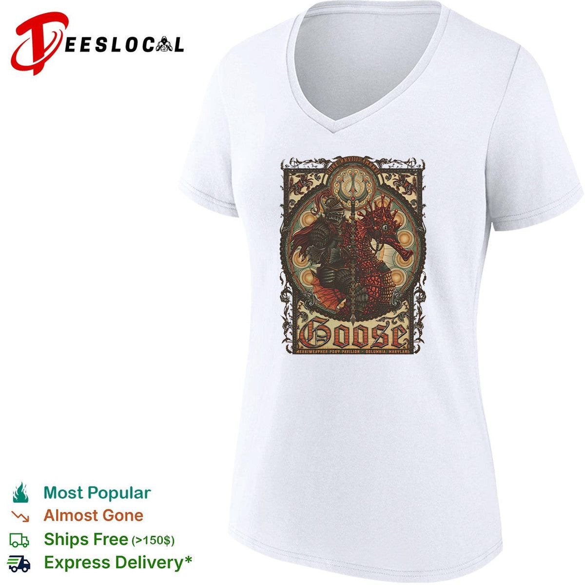 Goose Columbia Maryland at Merriweather Post Pavilion On June 28 2026 A Knight of the Seven Seas shirt