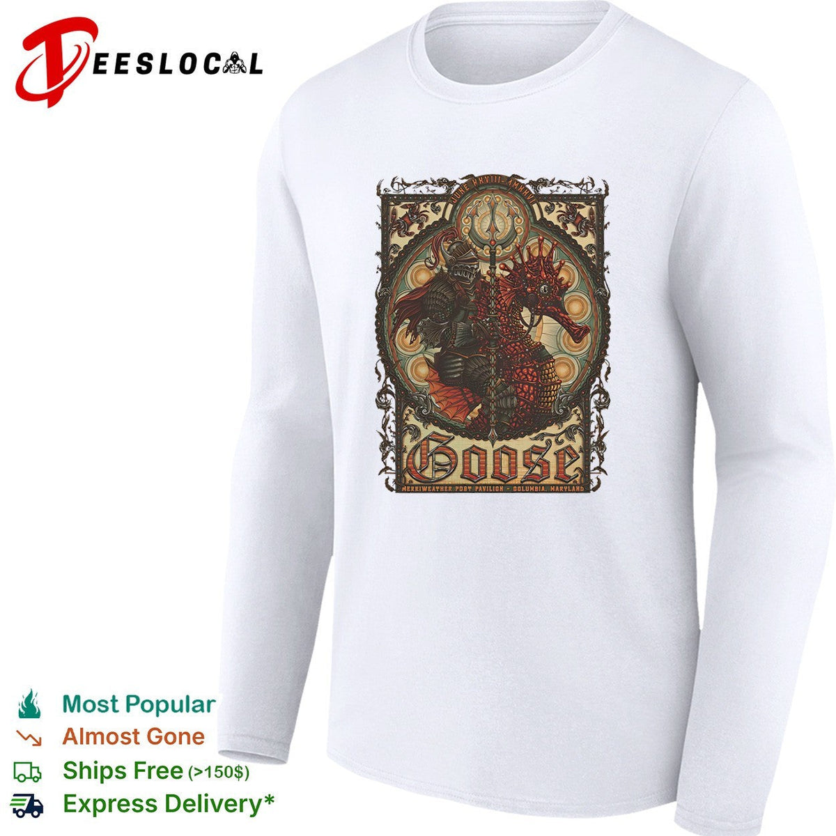 Goose Columbia Maryland at Merriweather Post Pavilion On June 28 2026 A Knight of the Seven Seas shirt