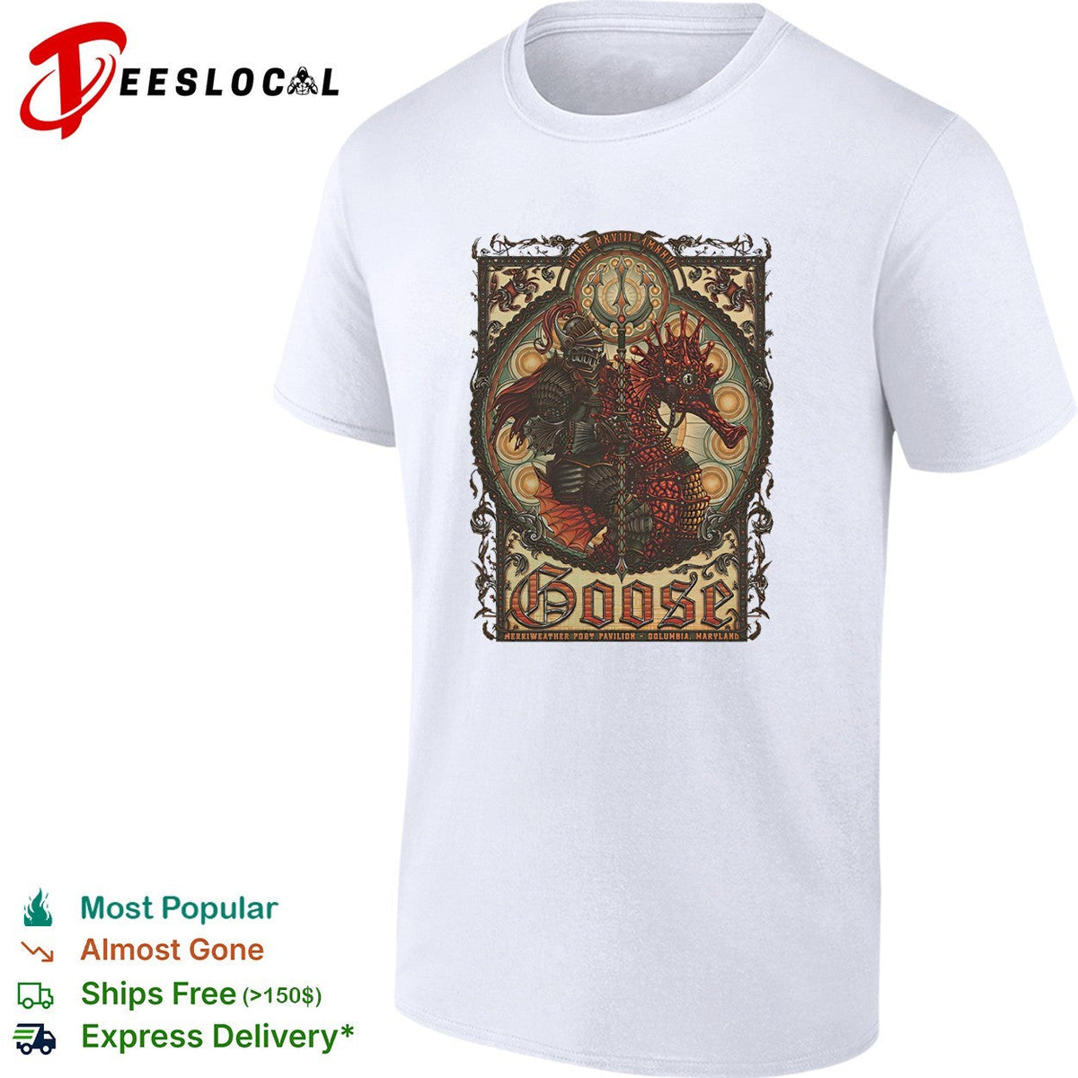 Goose Columbia Maryland at Merriweather Post Pavilion On June 28 2026 A Knight of the Seven Seas shirt