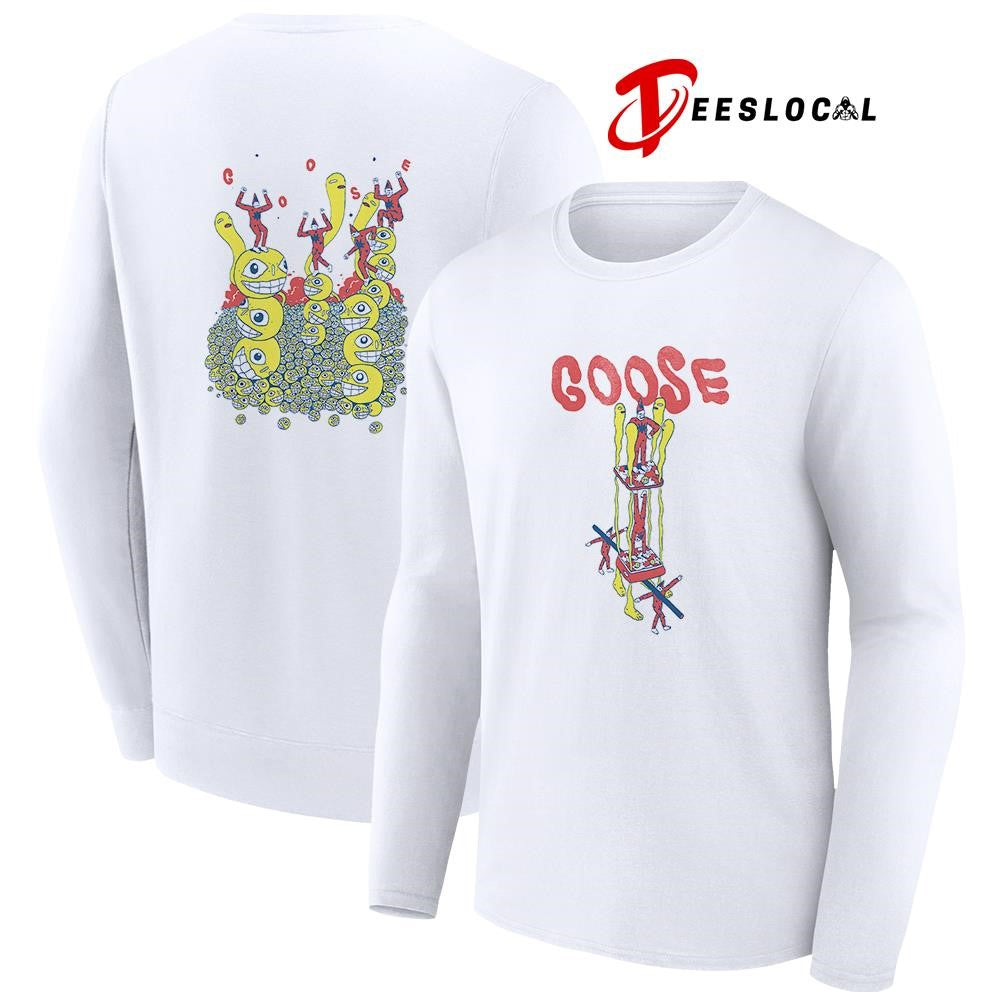 Goose Holiday drop drop Smiley heads graphic shirt Unisex