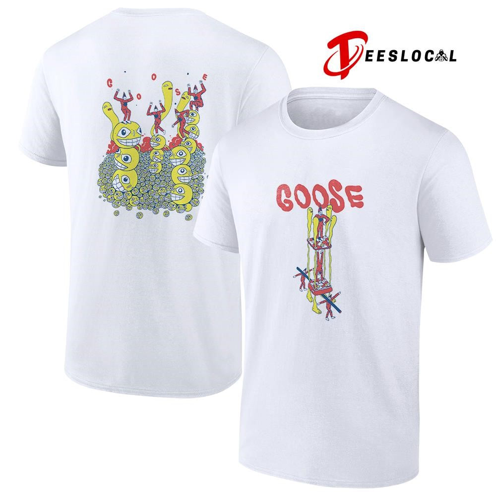 Goose Holiday drop drop Smiley heads graphic shirt Unisex