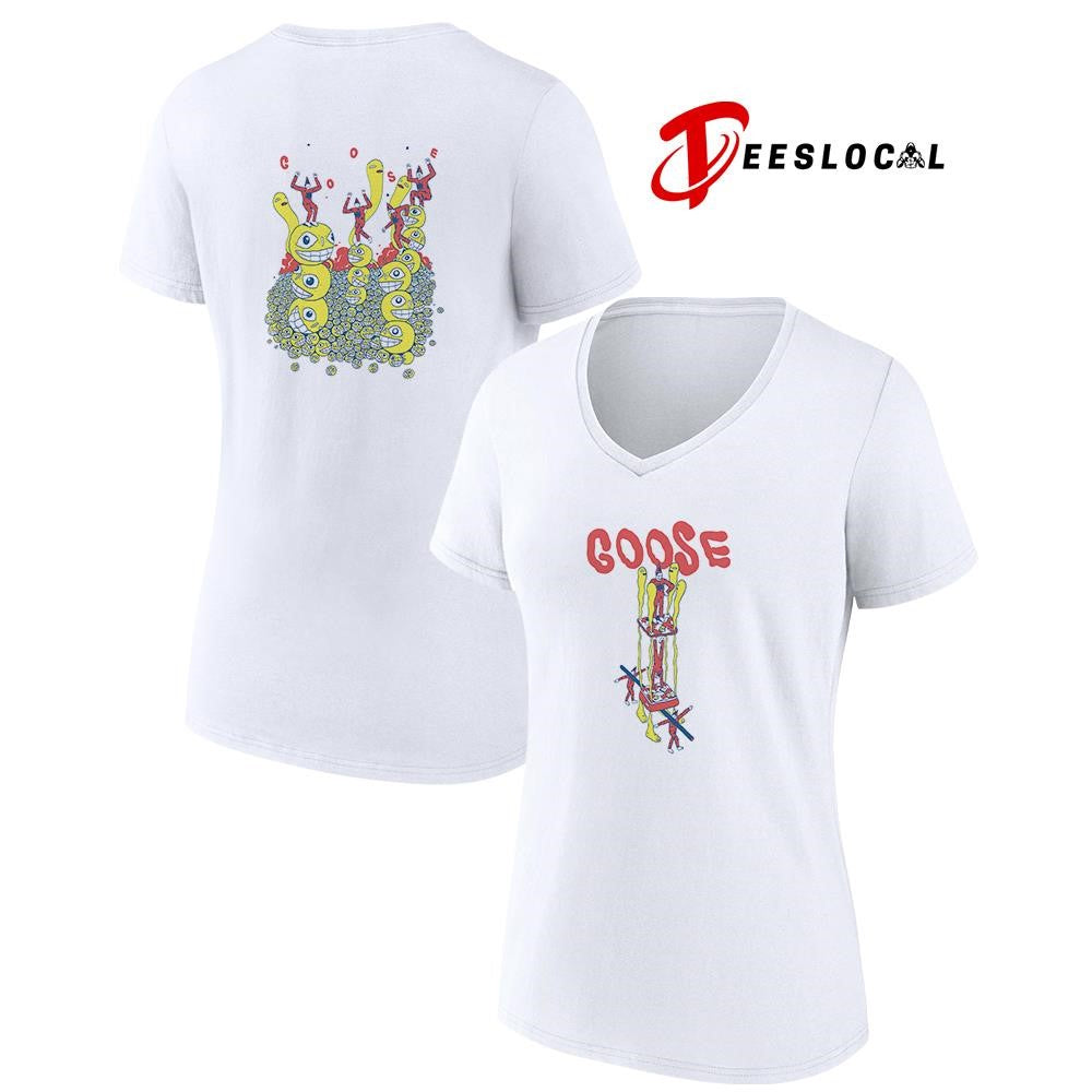 Goose Holiday drop drop Smiley heads graphic shirt Unisex