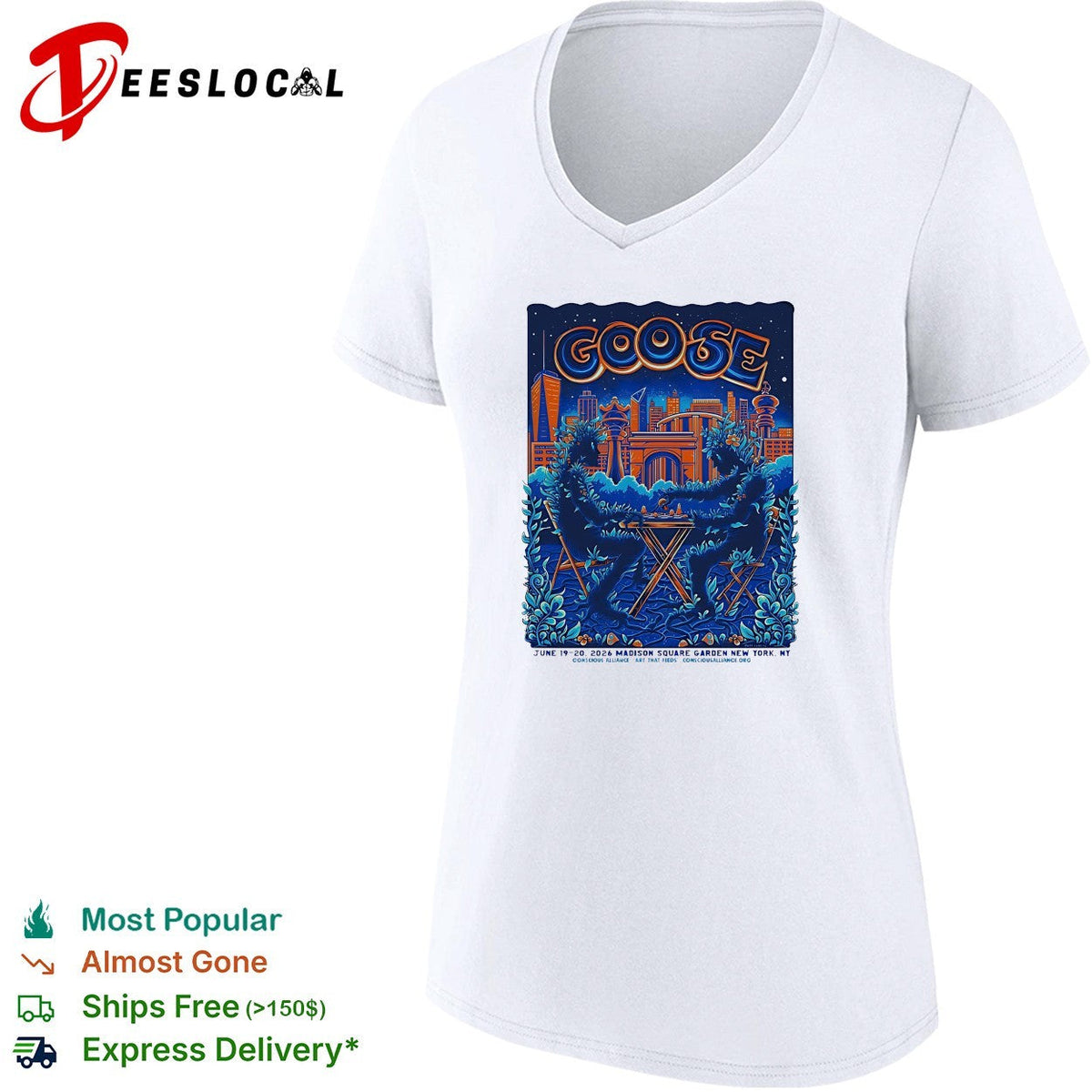 Goose Square Garden New York 2026 From June 19 To 20 2026 shirt Unisex