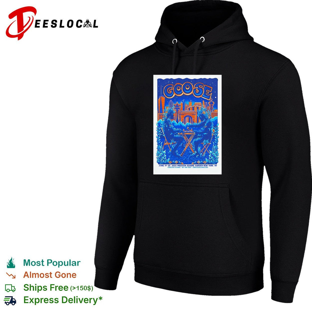 Goose band concert poster art Madison Square Garden New York June 2026 graphic shirt Unisex
