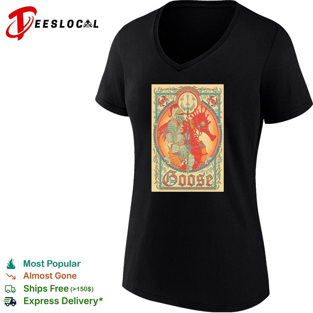 Goose band knight on seahorse poster shirt Unisex