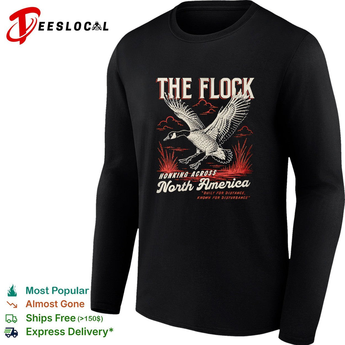 Goose flying the flock honking across North America shirt Unisex