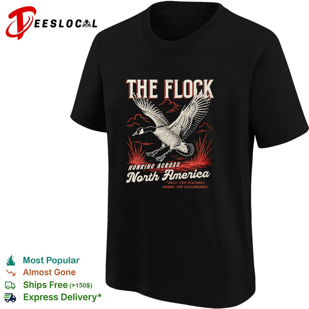 Goose flying the flock honking across North America shirt Unisex