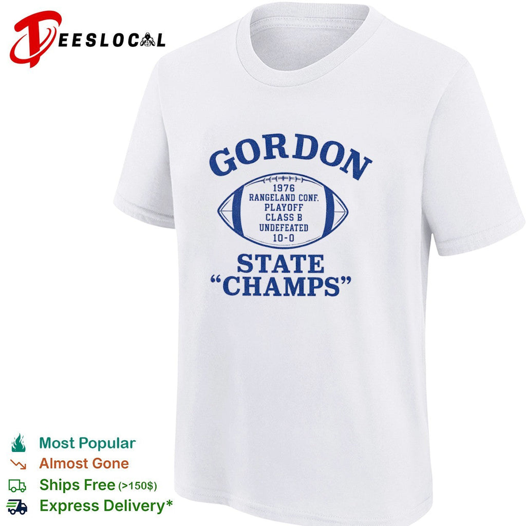 Gordon 1976 Rangeland Conf Playoff Class B Undefeated 10-0 State Champs football shirt Unisex