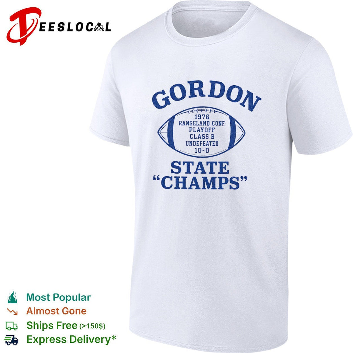 Gordon 1976 Rangeland Conf Playoff Class B Undefeated 10-0 State Champs football shirt Unisex