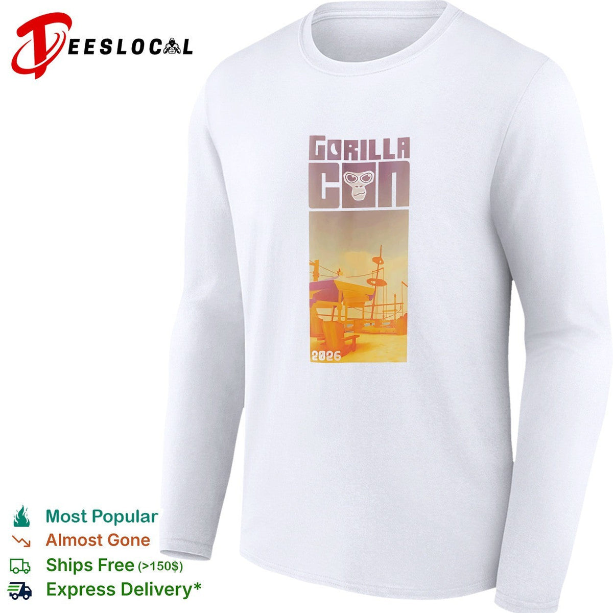 Gorilla con 2026 beach shirt Unisex