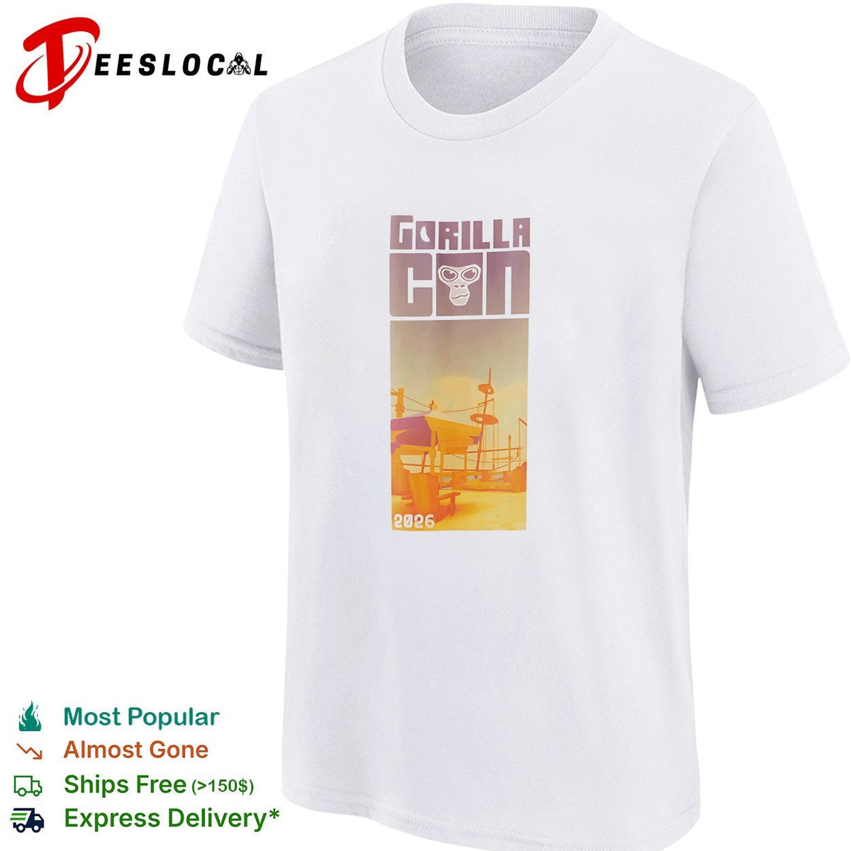 Gorilla con 2026 beach shirt Unisex