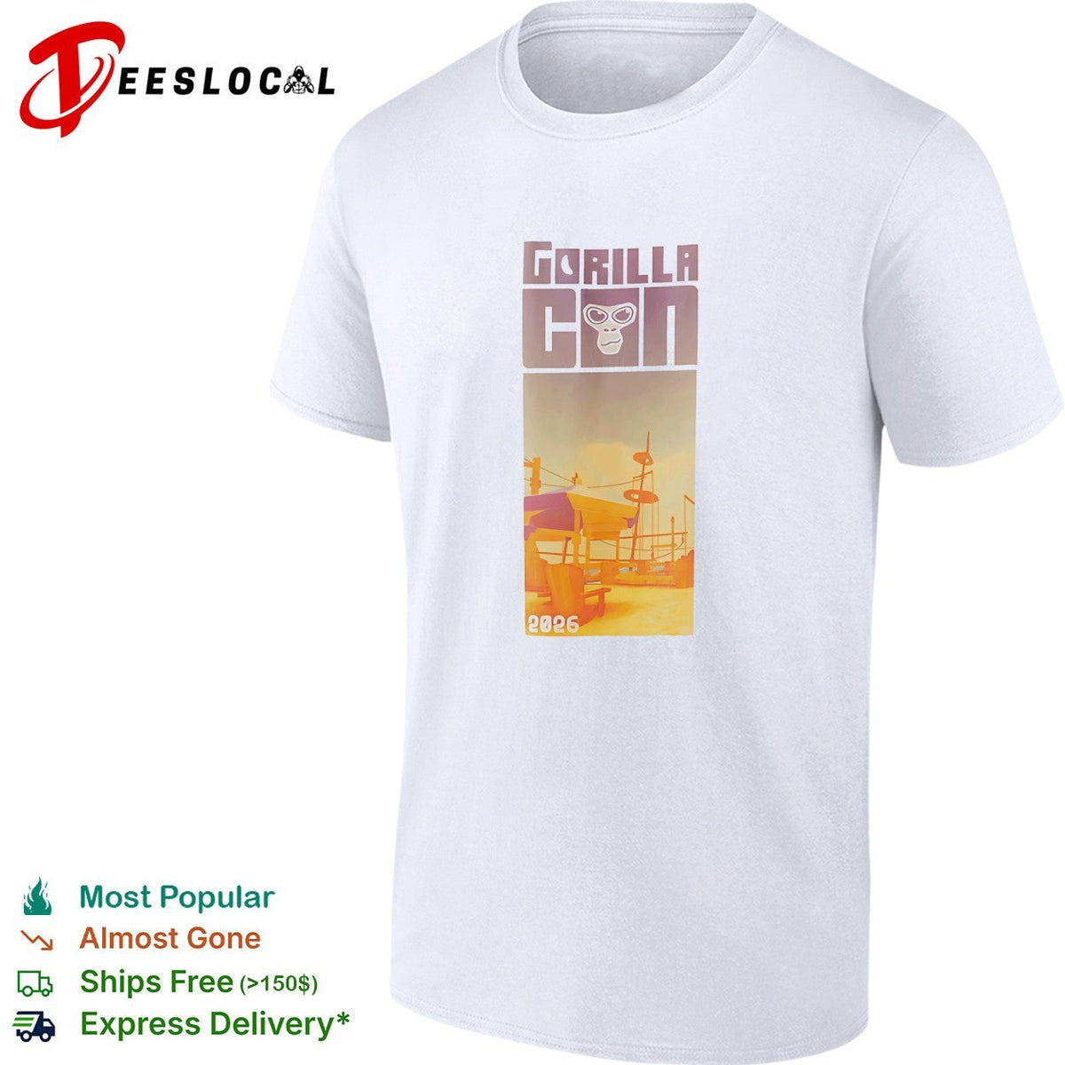 Gorilla con 2026 beach shirt Unisex