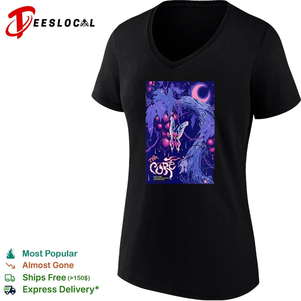 Gothic butterfly moth forest cosmic concert framed poster art shirt Unisex