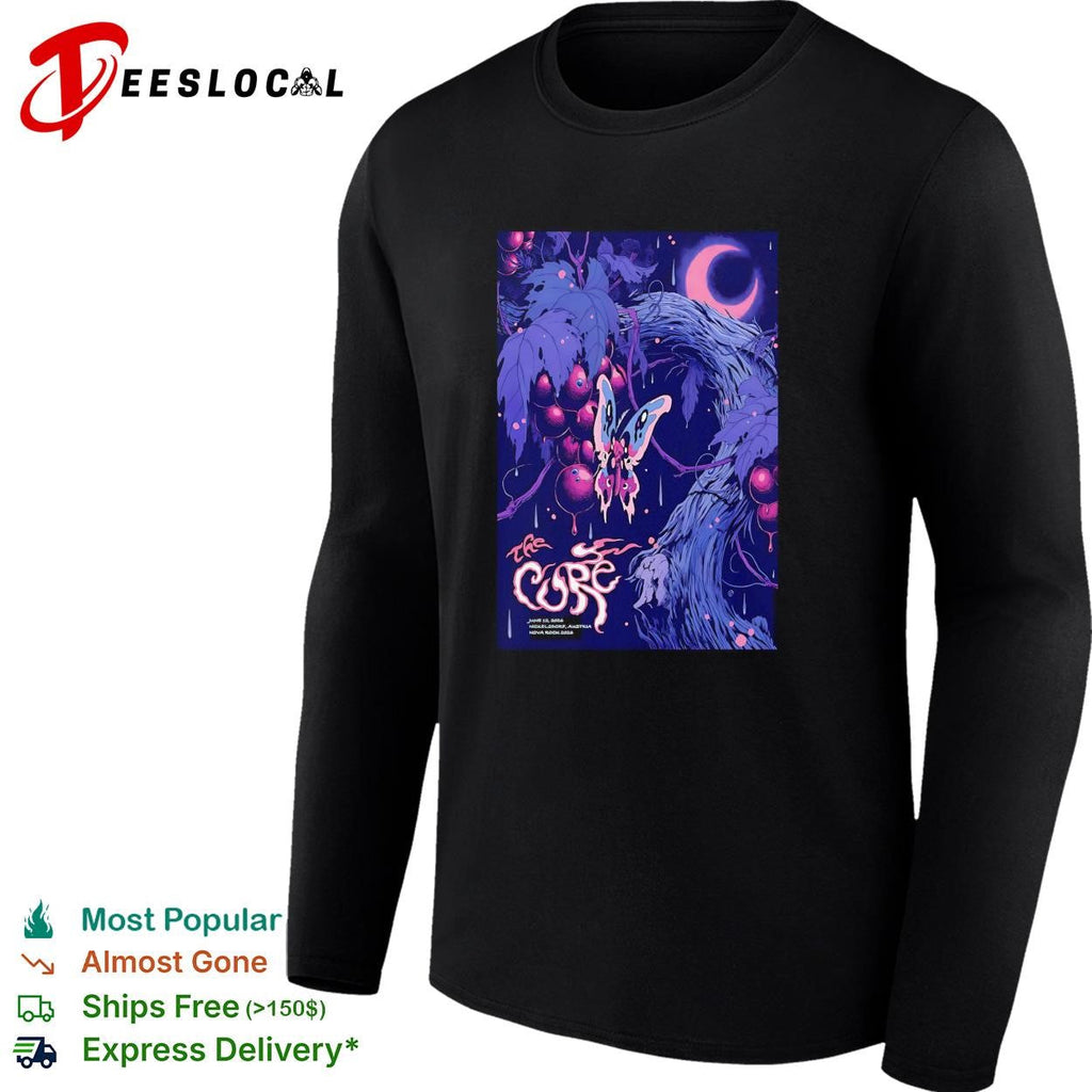 Gothic butterfly moth forest cosmic concert framed poster art shirt Unisex