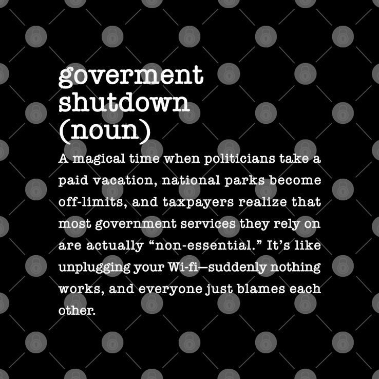 Government Shutdown Definition T Shirt Unisex