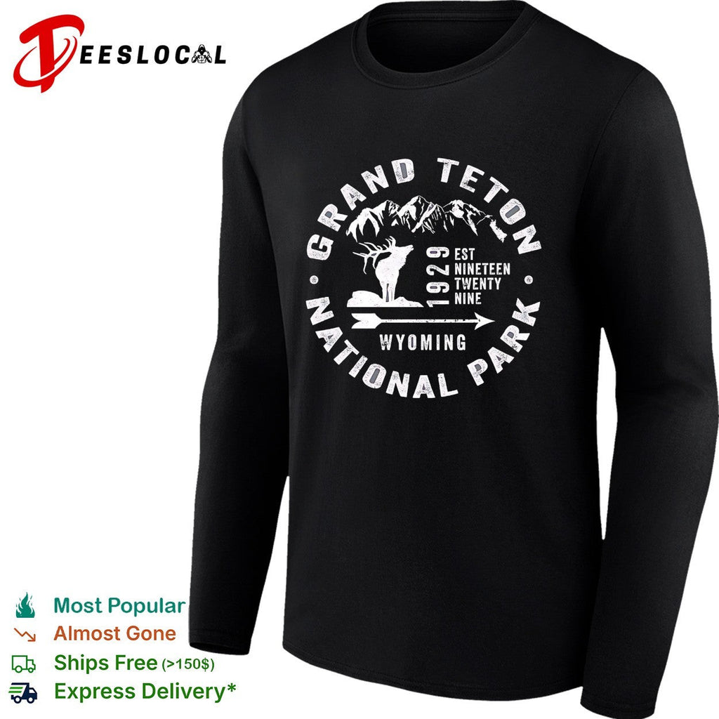 Grand Teton National Park Wyoming 1929 Est Nineteen Twenty Nine Elk Mountains shirt Unisex
