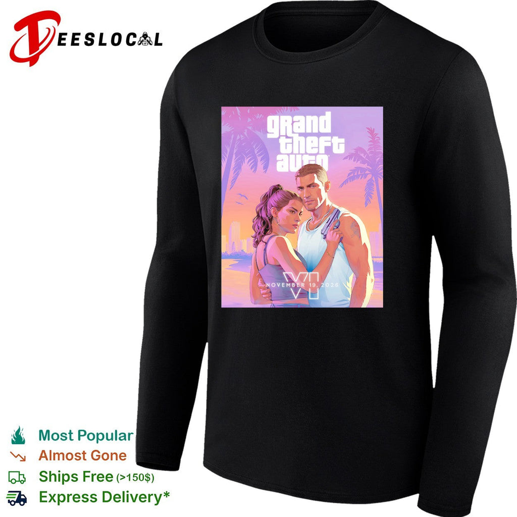 Grand Theft Auto 6 couple Vice City poster shirt Unisex