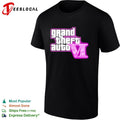 Grand Theft Auto VI video game neon logo six shirt Unisex