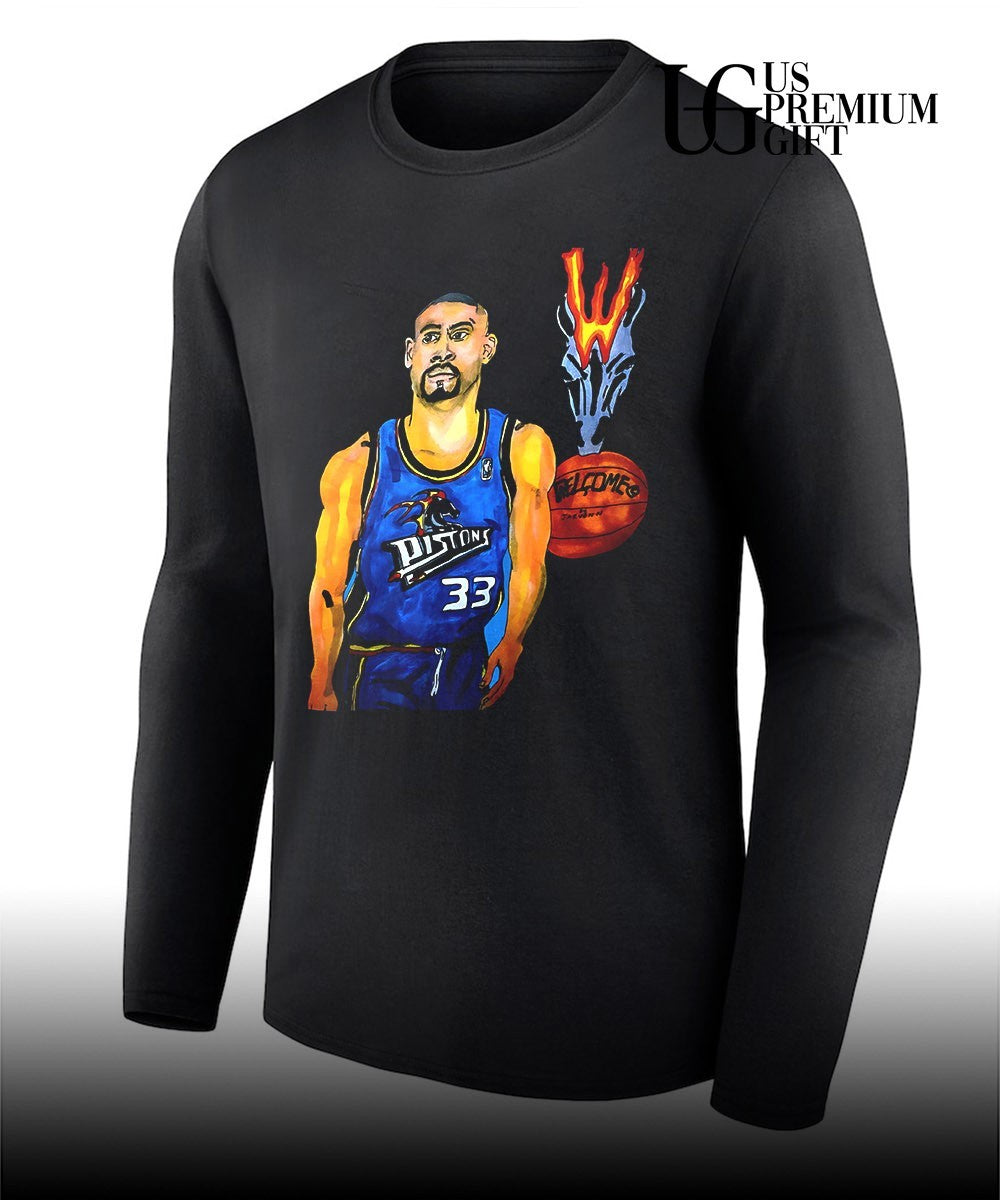 Grant Hill Detroit Pistons NBA basketball caricature shirt Unisex