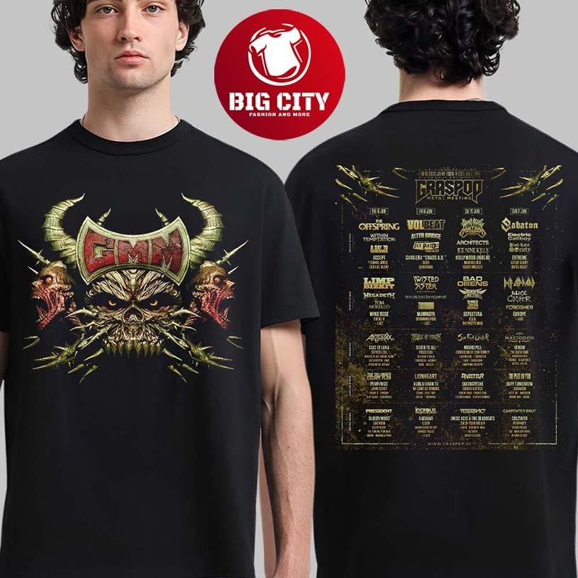 Graspop Metal Meeting 2026 Festival Full Lineup Dessel Belgium Two Sided Tee