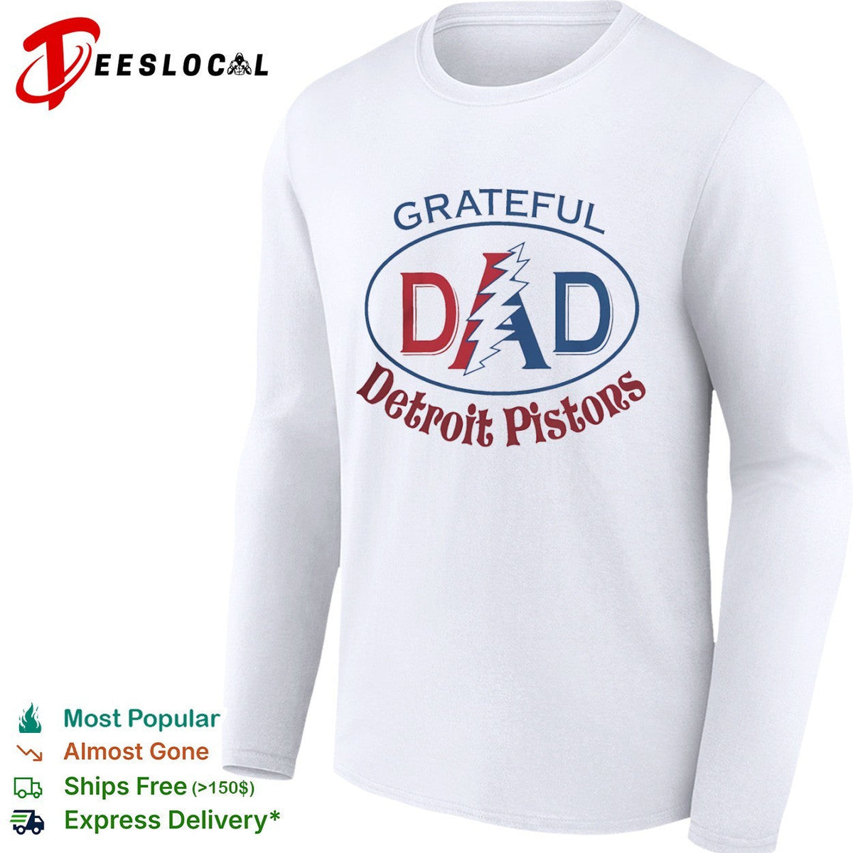 Grateful Dad Detroit Pistons x Grateful Dead shirt Unisex