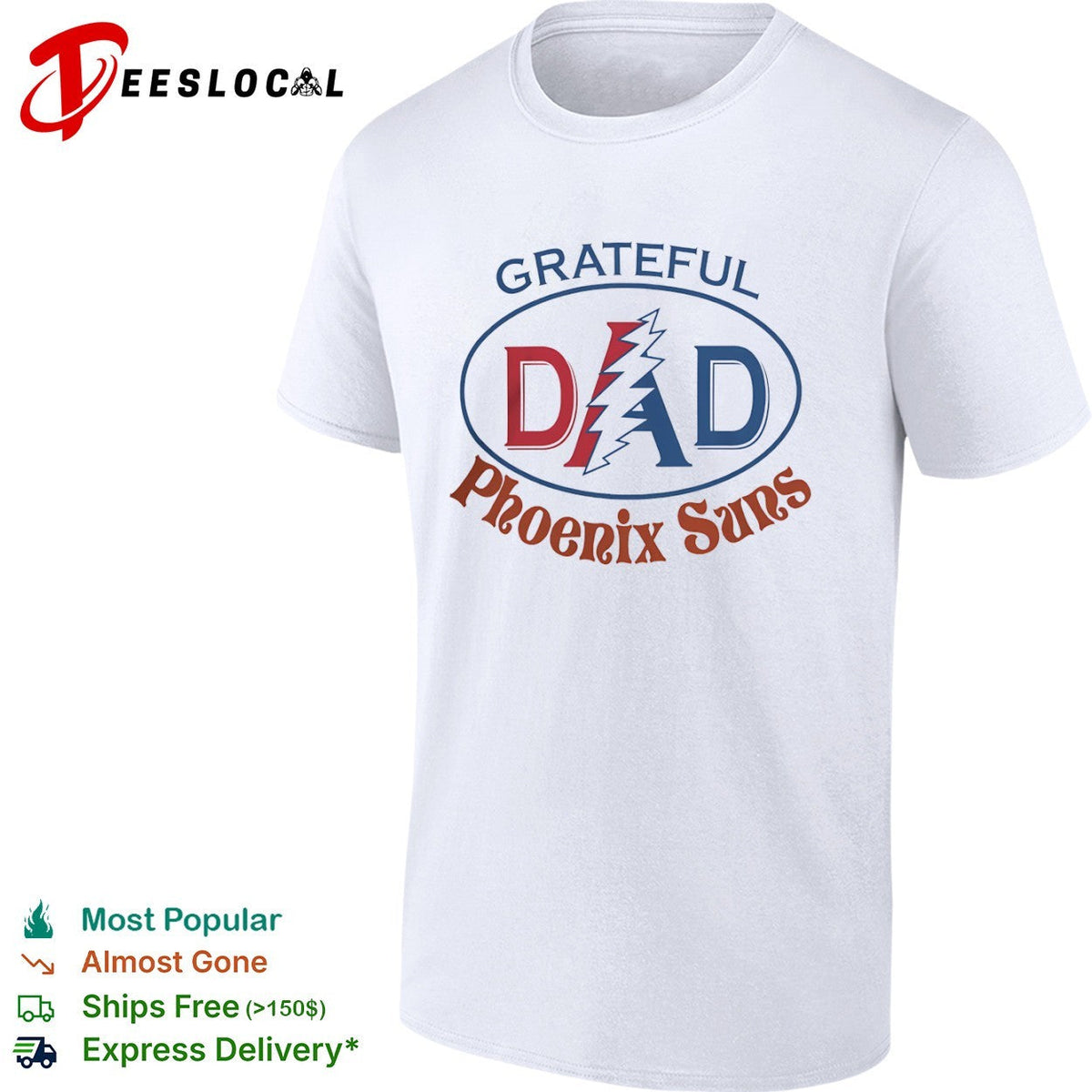 Grateful Dad Phoenix Suns x Grateful Dead NBA Basketball shirt Unisex