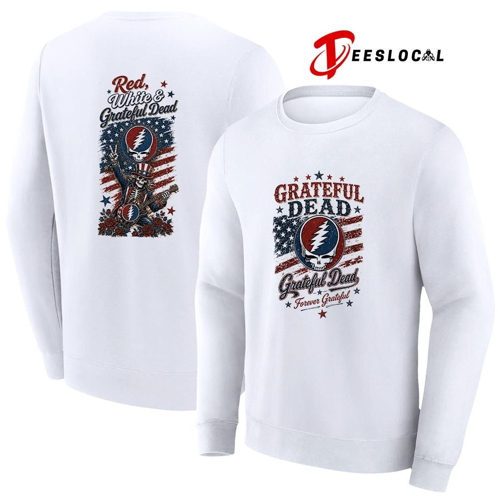 Grateful Dead 250th anniversary red white and Grateful Dead mascot shirt Unisex