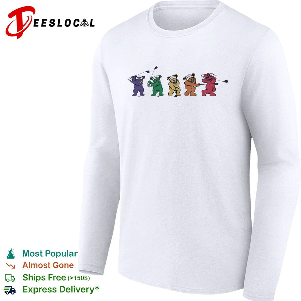 Grateful Dead Dancing Bears Golf Swing Sequence Shirt Unisex