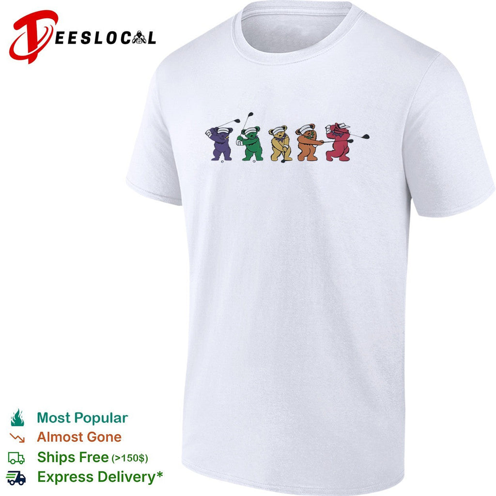 Grateful Dead Dancing Bears Golf Swing Sequence Shirt Unisex