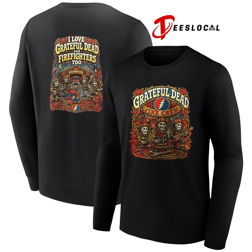 Grateful Dead fire crew graphic shirt Unisex