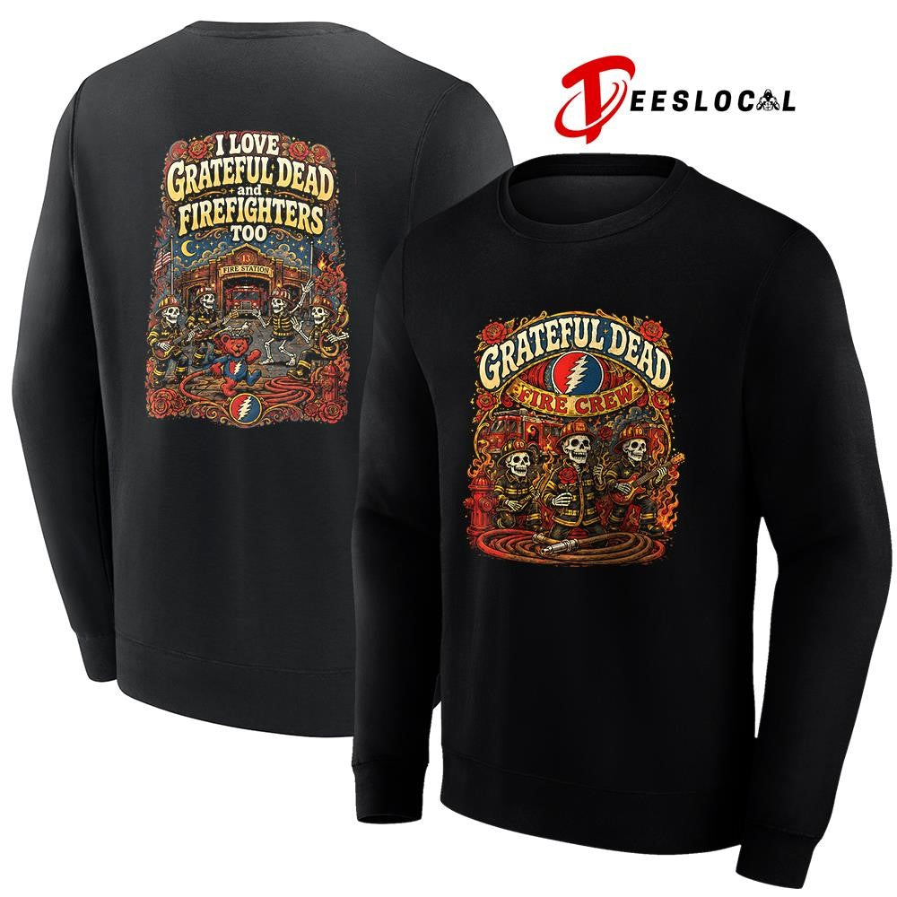 Grateful Dead fire crew graphic shirt Unisex