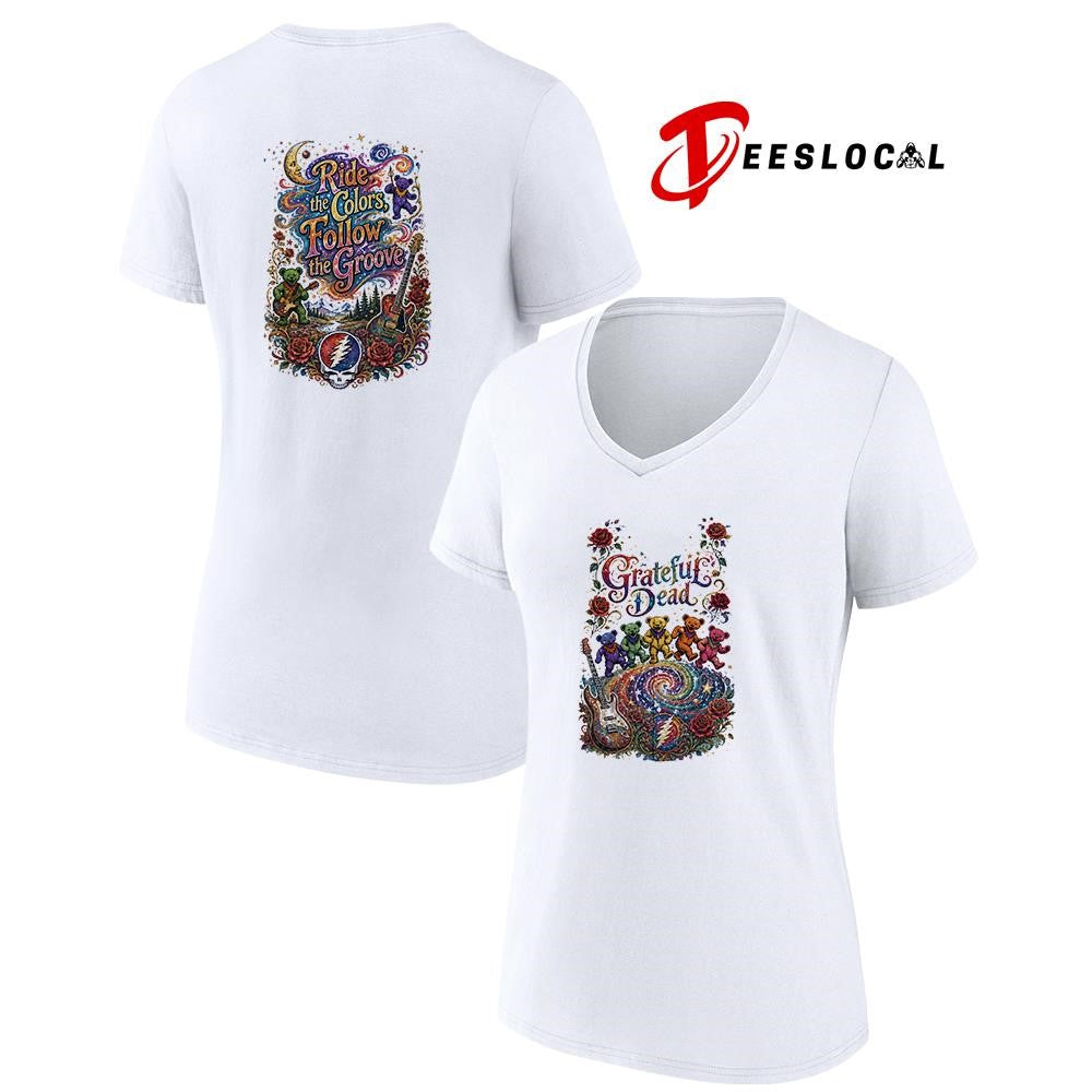 Grateful Dead ride the colors follow the groove graphic shirt Unisex