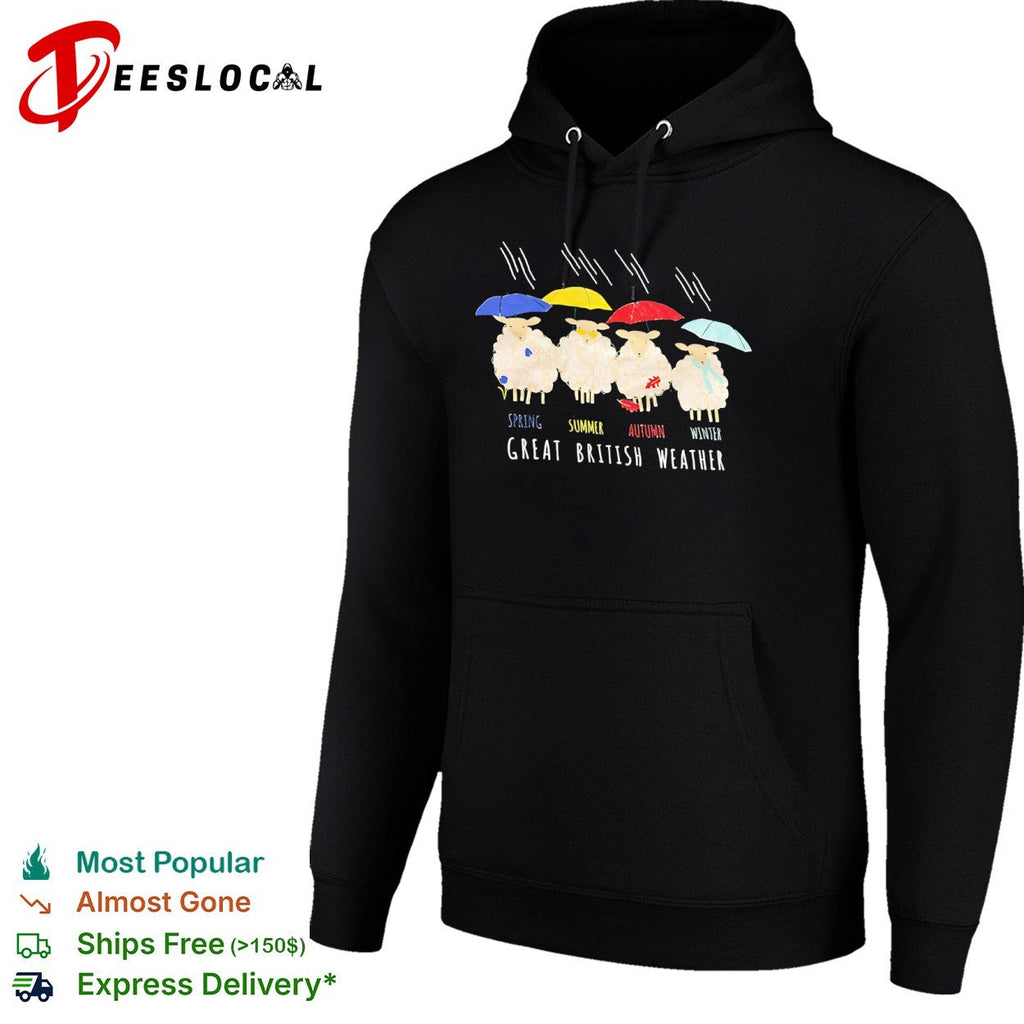 Great British Weather Sheep Spring Summer Autumn Winter Shirt Unisex