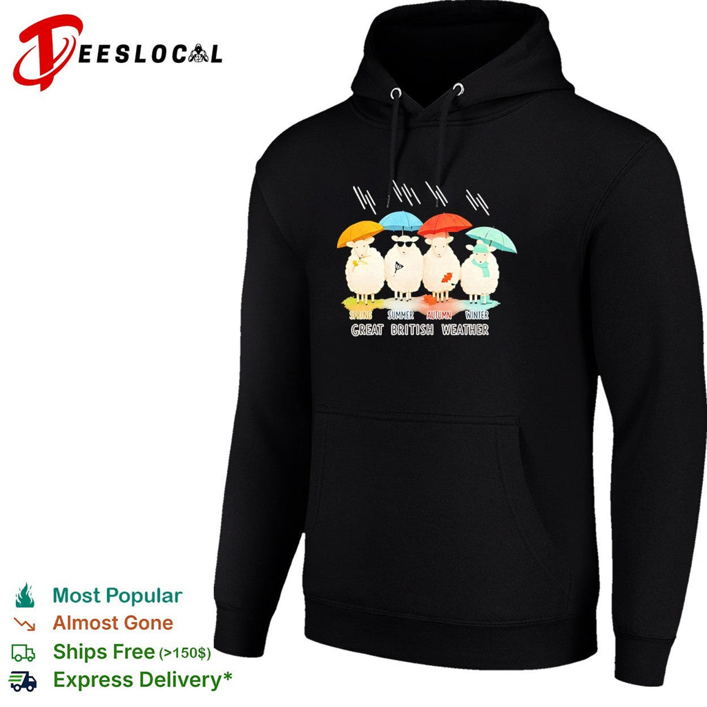 Great British Weather Spring Summer Autumn Winter Sheep shirt Unisex