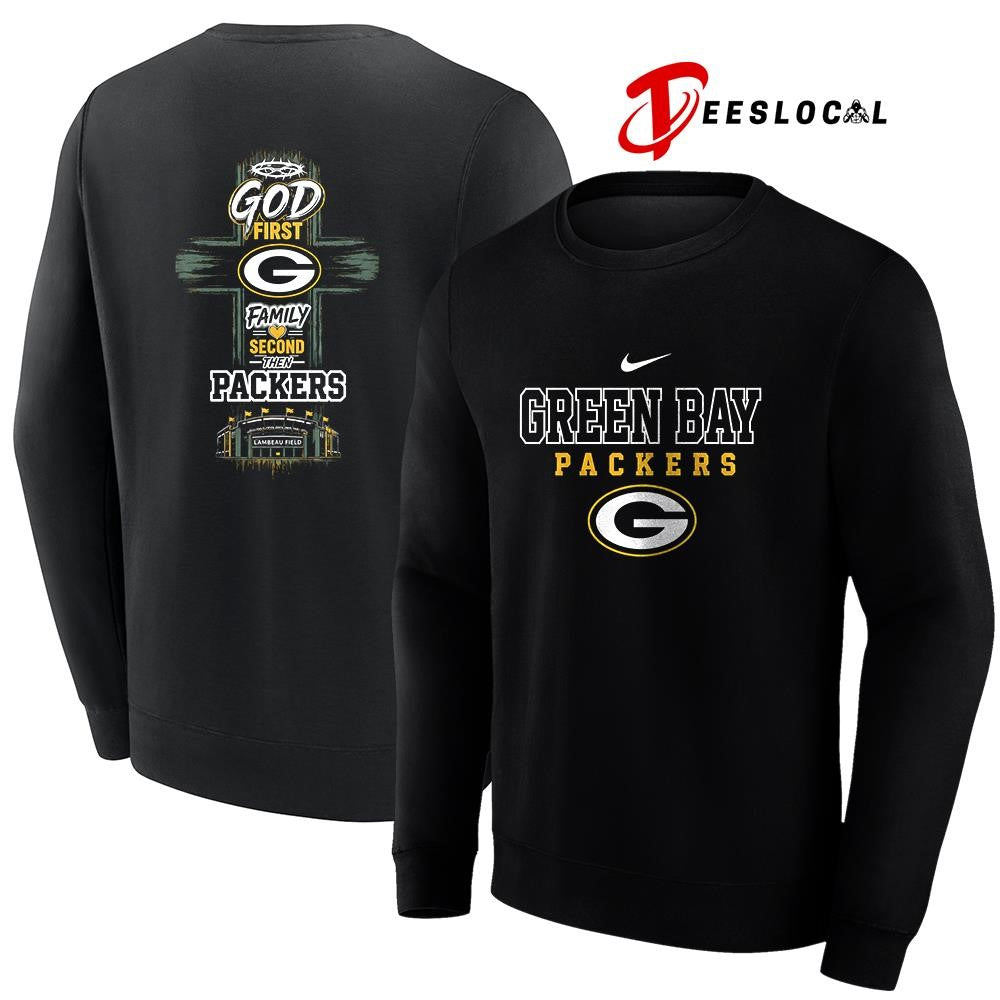 Green Bay Packers God first family second cross shirt Unisex