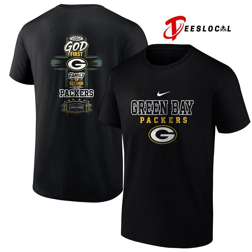 Green Bay Packers God first family second cross shirt Unisex