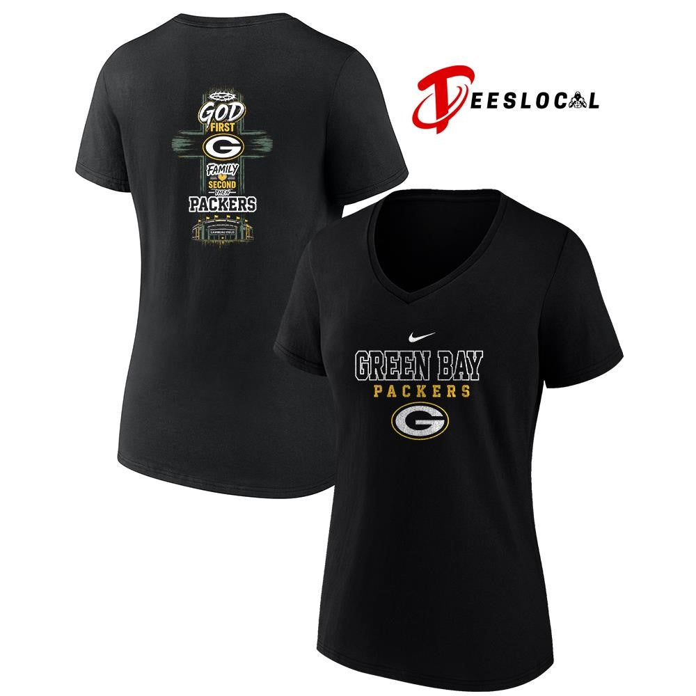 Green Bay Packers God first family second cross shirt Unisex