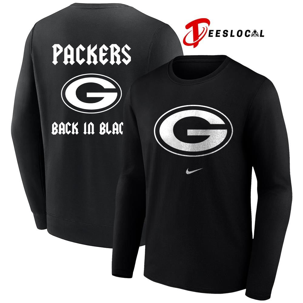 Green Bay Packers back in black logo shirt Unisex