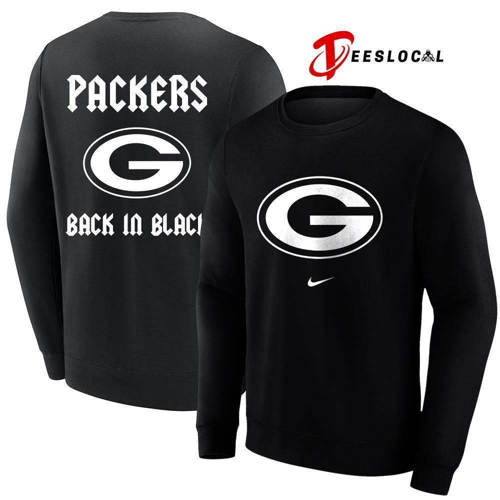Green Bay Packers back in black logo shirt Unisex