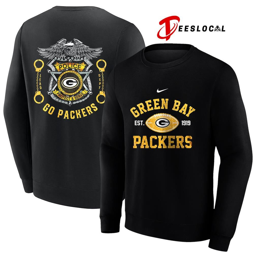 Green Bay Packers law enforcement tribute protect and serve logo shirt Unisex