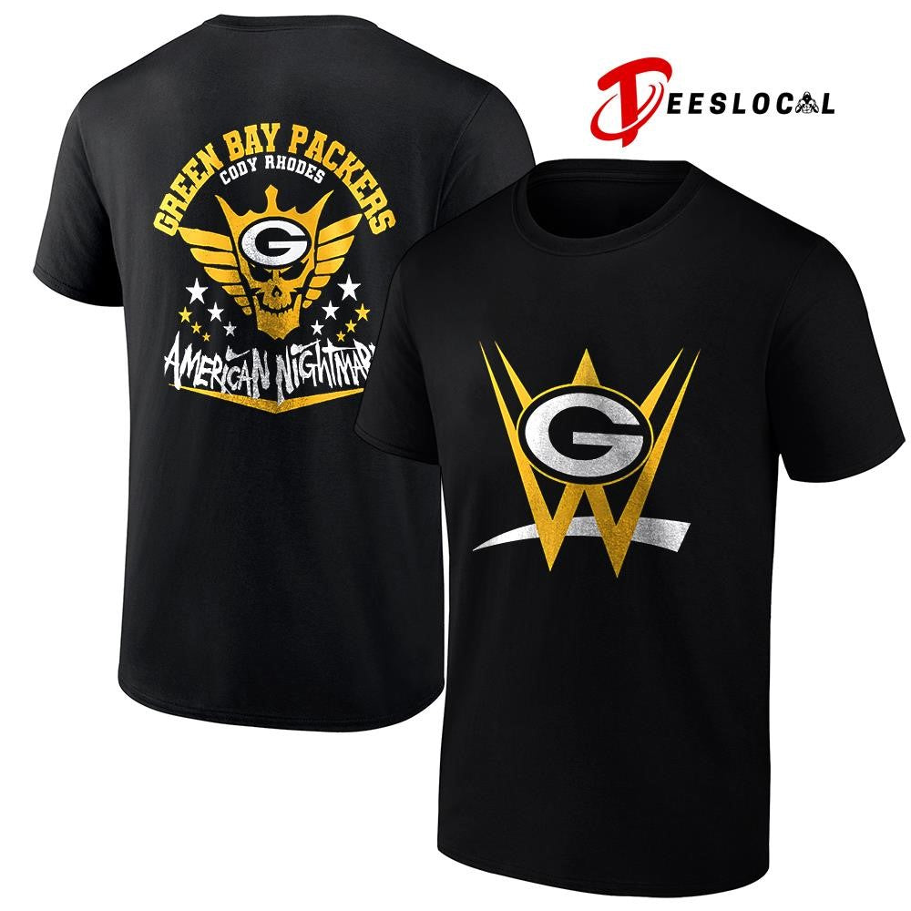 Green Bay Packers x Cody Rhones American nightmare logo shirt Unisex