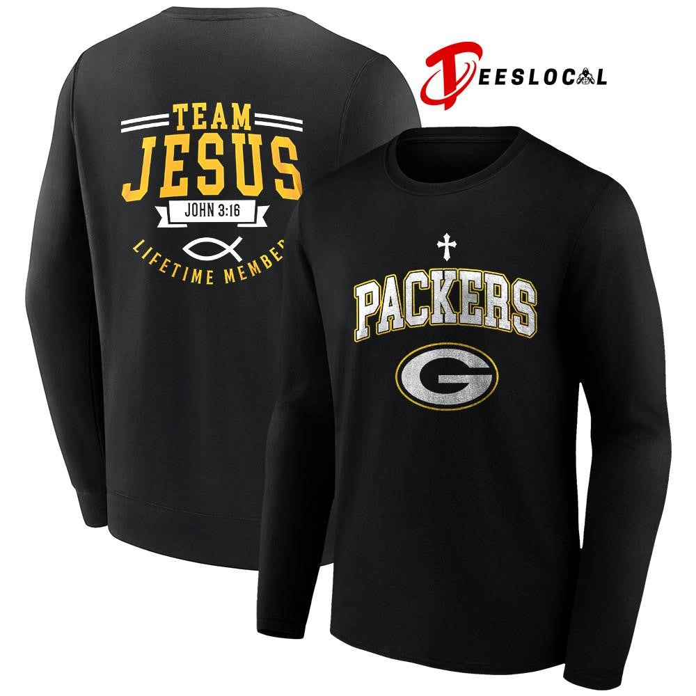 Green Bay Packers x team Jesus lifetime member John 3 16 logo shirt Unisex