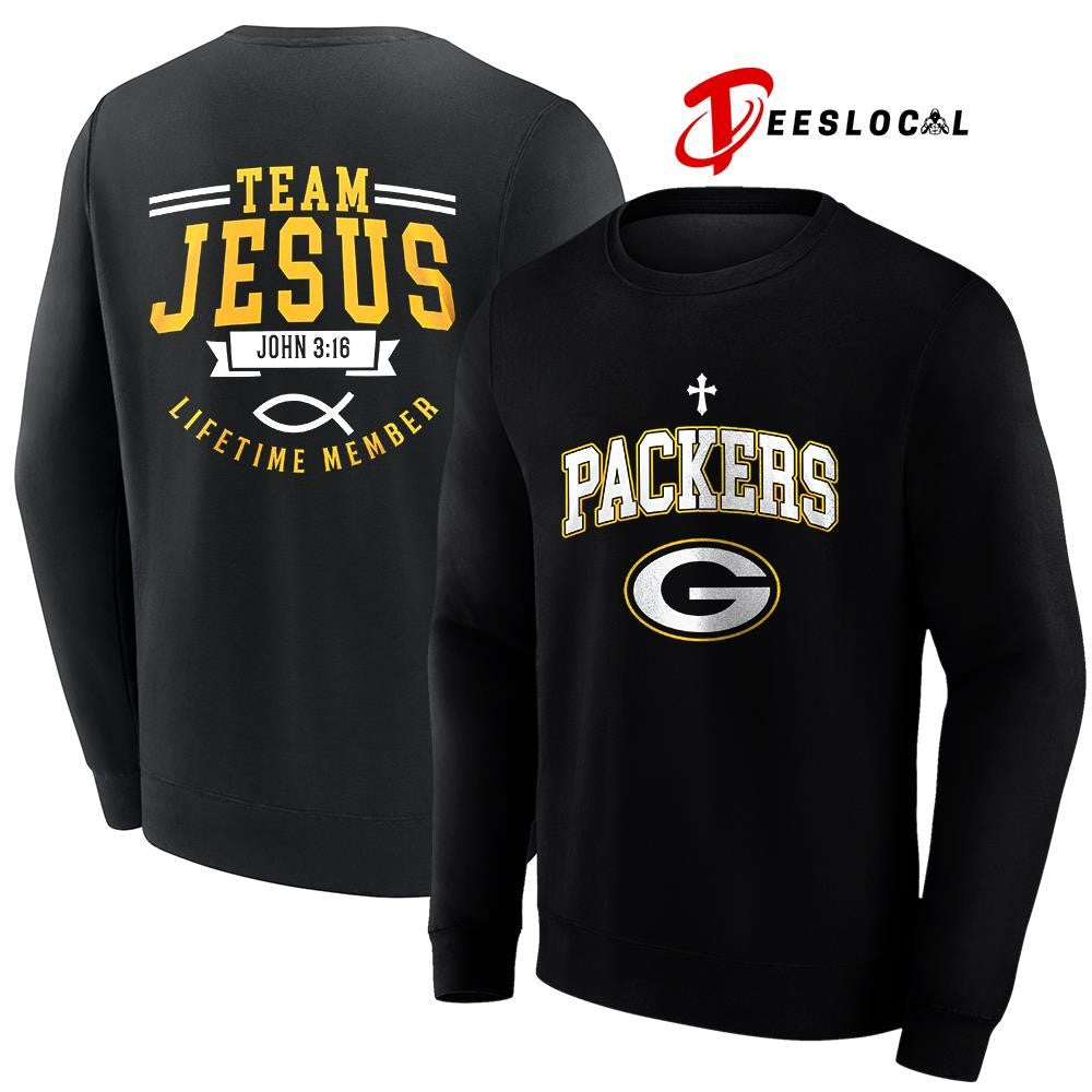 Green Bay Packers x team Jesus lifetime member John 3 16 logo shirt Unisex